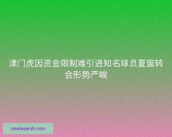 津门虎因资金限制难引进知名球员夏窗转会形势严峻